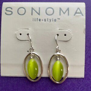 Bundle 3 pairs for $12. Sonoma Green and Silver Dangle Earrings